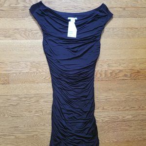 H&M Black Ruched Dress NWT
